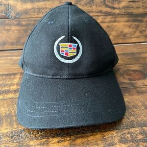 Cadillac Mens Baseball Cap Hat Black Logo Cotton Solid Adjustable